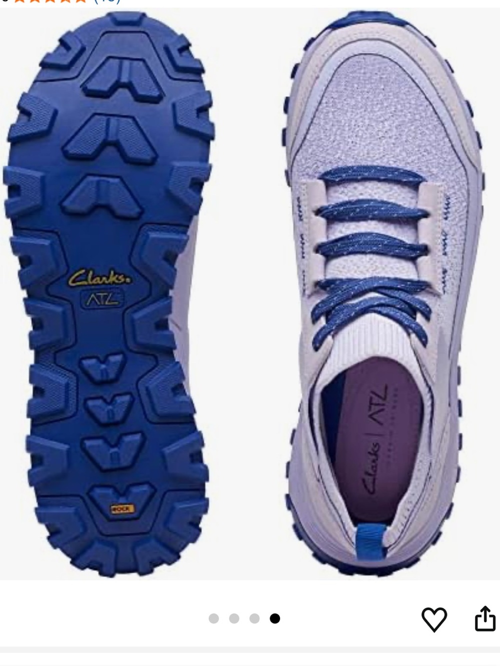 Clarks Ladies ATL TREK KNIT WP Light Lilac Combi Walking Shoe 7.5
